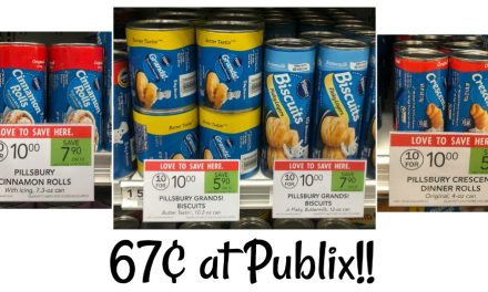 Pillsbury Refrigerated Baked Goods Products Just 67¢ Per Can At Publix