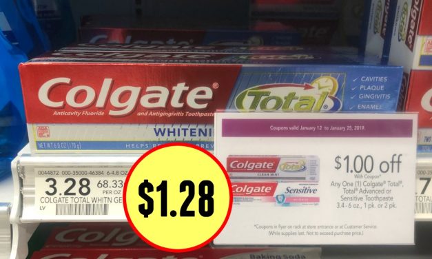 Colgate Total Toothpaste As Low As $1.28 At Publix