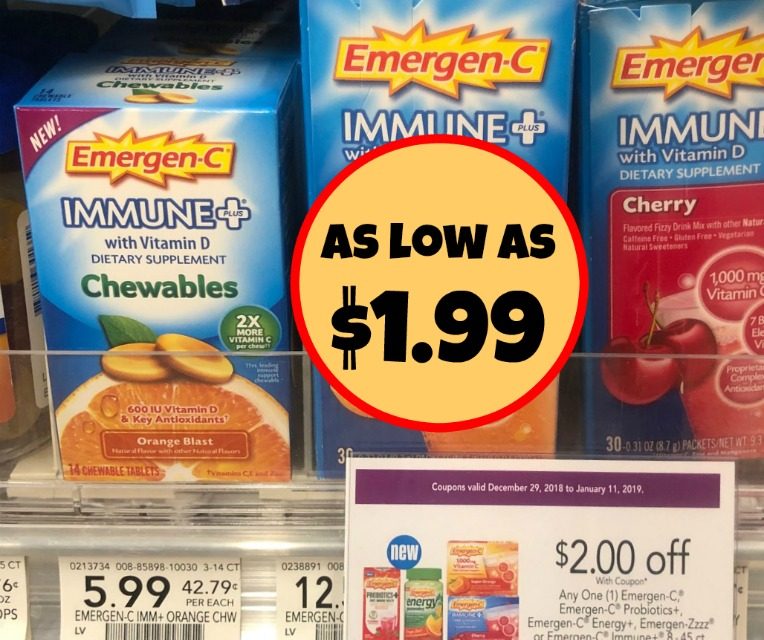 Emergen-C Immune+ Chewables As Low As $1.99 At Publix