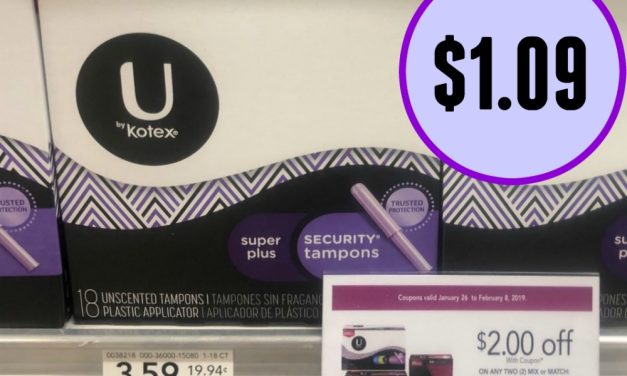 U By Kotex Products As Low As $1.09 At Publix
