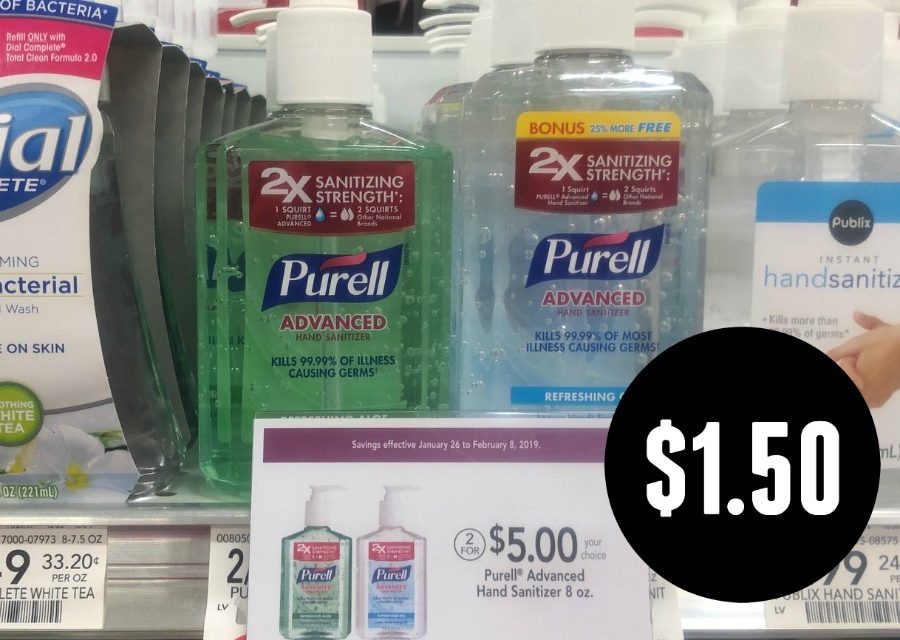 Purell Advanced Hand Sanitizer Just $1.50 At Publix