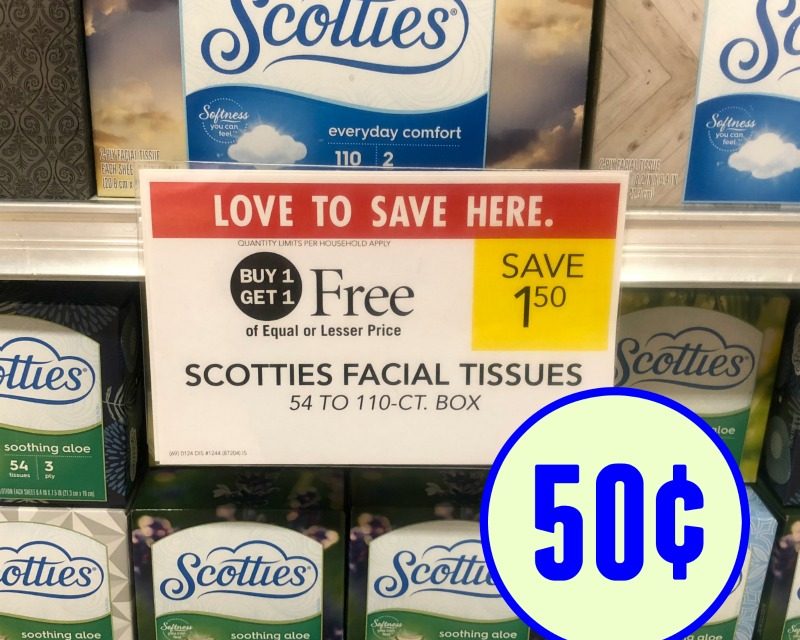 Scotties Facial Tissues As Low As 25¢ Per Box At Publix