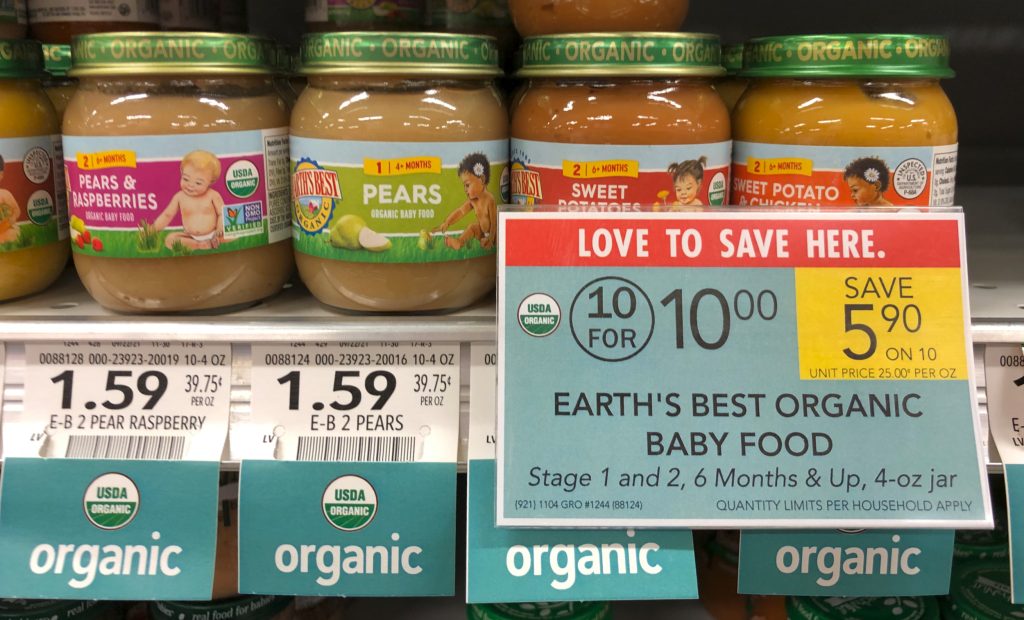 Earth’s Best Organic Baby Food As Low As 67¢ Per Jar At Publix