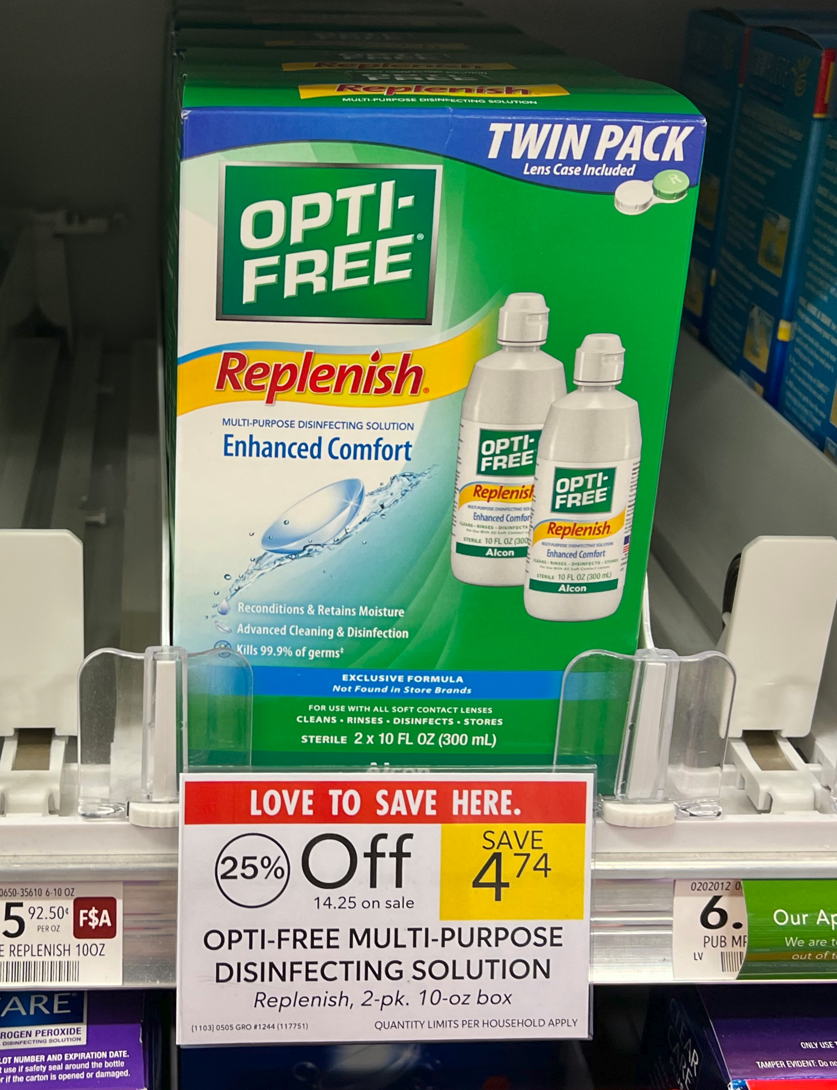 OptiFree Solution Twin Pack Just 8.25 At Publix (4.13 Per Bottle